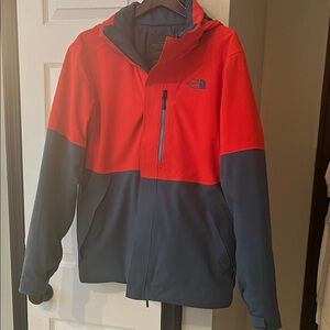 The North Face Men's Vibrant Red and Navy Ski Jacket